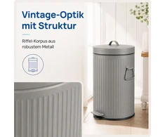 Relaxdays Šiukšliadėžė su pedalu, retro stiliaus, 20 l