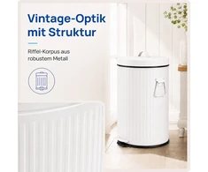 Relaxdays Šiukšliadėžė su pedalu, retro stiliaus, 20 l