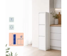Relaxdays Atliekų šiukšliadėžė su 3 skyriais 3x18 l