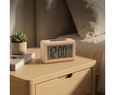 Relaxdays Skaitmeninis žadintuvas iš ąžuolo medienos