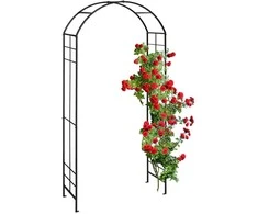 Relaxdays Sodo arka, 224x110x41 cm, juoda, metalas