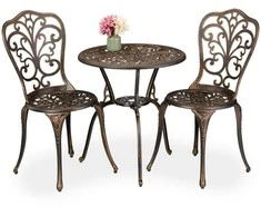 Lauko baldų komplektas Relaxdays Sodo bistro komplektas, 65x60 cm, Aliuminis