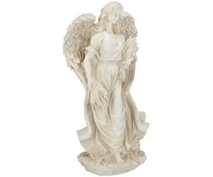 Relaxdays Sodo figūrėlė, stovinti angelas, 46,5x23x14 cm, balta