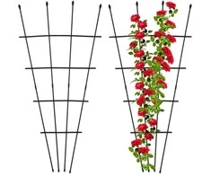 Relaxdays Sodo grotelių rinkinys, 122x59x1.5 cm, juoda, plienas