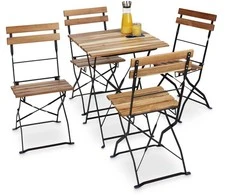 Lauko baldų komplektas Relaxdays Sodo kėdžių komplektas, 84x42x44 cm, Natūralios spalvos