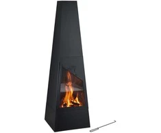 Relaxdays Sodo krosnelė, 149x44.5x44.5 cm, juoda, plienas