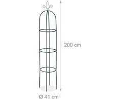 Relaxdays 2 sodo obeliskų rinkinys 200 cm žalias