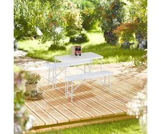 Relaxdays Sodo stalas, 120x60x91 cm