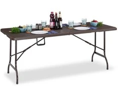 Relaxdays Sodo stalas, 73x180x74 cm, rudas