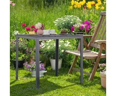 Relaxdays Sodo stalas, 74x78x78 cm, pilka