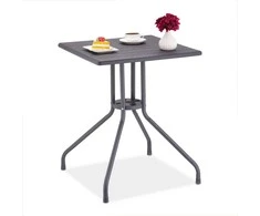 Relaxdays Sodo stalas, 75x61x61 cm, pilka
