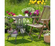 Relaxdays Sodo stalas, 75x61x61 cm, pilka