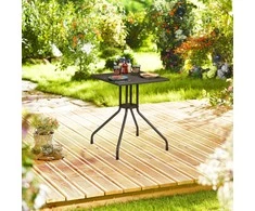 Relaxdays Sodo stalas, 75x61x61 cm, rudas