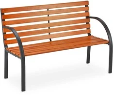 Relaxdays Sodo suoliukas, 123x56x83.5 cm, rudas ir juodas
