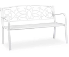 Relaxdays Sodo suoliukas, 124.5x58x78 cm, balta