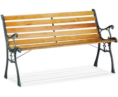 Relaxdays Sodo suoliukas su ketaus rėmu