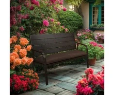 Relaxdays Sodo suoliukas, 78x118x66 cm, Rudas