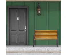 Relaxdays Sodo suoliukas, medinis, 122x60x84 cm, juodas
