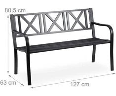 Relaxdays Metalinis sodo suoliukas