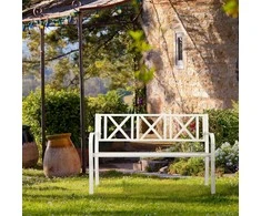 Relaxdays Sodo suoliukas, metalas, 127x63x80.5 cm