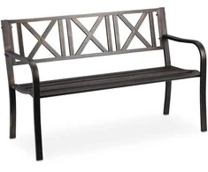Relaxdays Sodo suoliukas, metalas, 127x63x80.5 cm