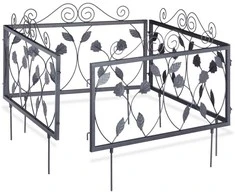 Relaxdays Sodo tvora, metalas, 47x56.5x1.5 cm, juoda arba žalia