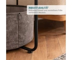 Relaxdays Šoninis staliukas, apvalus, antracito spalvos