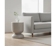 Relaxdays Šoninis staliukas ir taburetė, smėlio laikrodžio formos, metalas