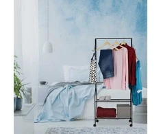 Relaxdays Spintos lentyna su kabliukais, 161x68x33,5 cm