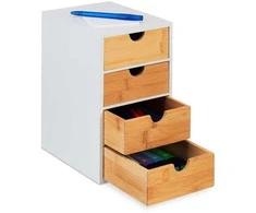 Relaxdays Stalčiaus organizatorius, 27.5x16.5x21 cm, balta