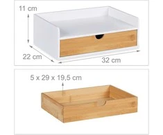 Relaxdays Stalinis organizatorius, 11x32x22 cm, balta
