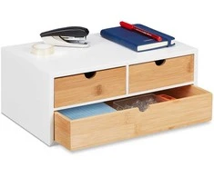 Relaxdays Stalinis organizatorius, 14x33x21 cm, balta
