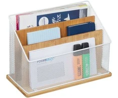 Relaxdays Stalinis organizatorius, 20x29x14 cm, Natūrali, Balta