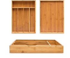 Kodustaar Bambukinis stalo įrankių dėklas 34 x 25 x 4.5 cm