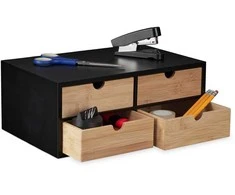Relaxdays Stalo organizatorius, 13.5x33x21 cm, Juodas