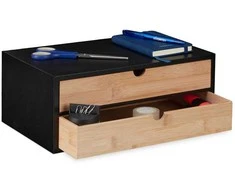 Relaxdays Stalo organizatorius, 14x33x21 cm, Juodas