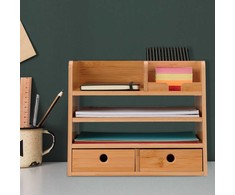 Relaxdays Stalo organizatorius, 26.5x33x24 cm, natūralios spalvos