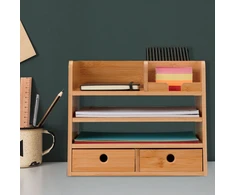 Relaxdays Stalo organizatorius, 26.5x33x24 cm, natūralios spalvos