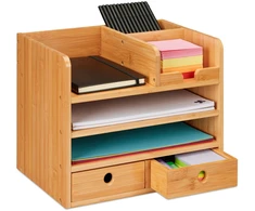 Relaxdays Stalo organizatorius, 26.5x33x24 cm, natūralios spalvos