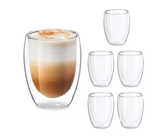 Relaxdays Latte Macchiato stiklinės 350 ml