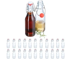 Relaxdays 24 svirtele uždaromų buteliukų rinkinys 250 ml