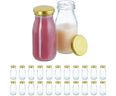 Relaxdays 24 mažų stiklinių buteliukų rinkinys 150 ml