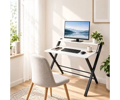 Relaxdays Sulankstomas rašomasis stalas su monitoriaus paaukštinimu