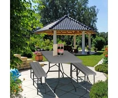Relaxdays Sulankstomas sodo stalas, 72x180x74 cm