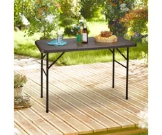 Relaxdays Sulankstomas sodo stalas, 74x80x80 cm