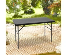 Relaxdays Sulankstomas sodo stalas, 74x80x80 cm