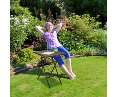 Relaxdays Sulankstomas sodo stalas BASTIAN