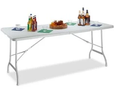Relaxdays Sulankstomas sodo stalas, didelis, rudas