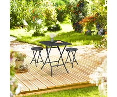 Relaxdays Sulankstomos balkono taburetės, 2 vnt. rinkinys