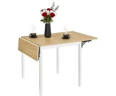 Relaxdays Sulankstomas valgomojo stalas 76x120x78 cm, MDF, metalas